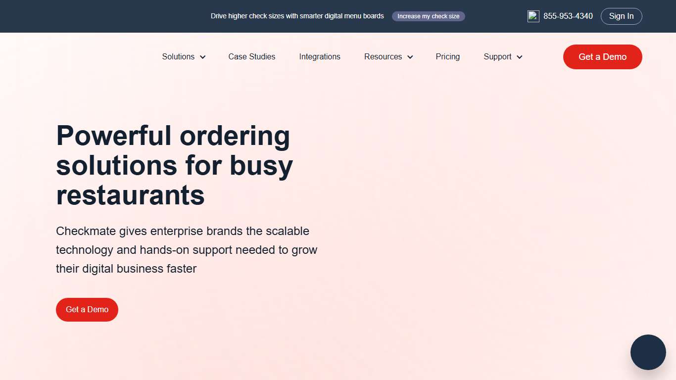 Checkmate Powerful ordering solutions for busy restaurants